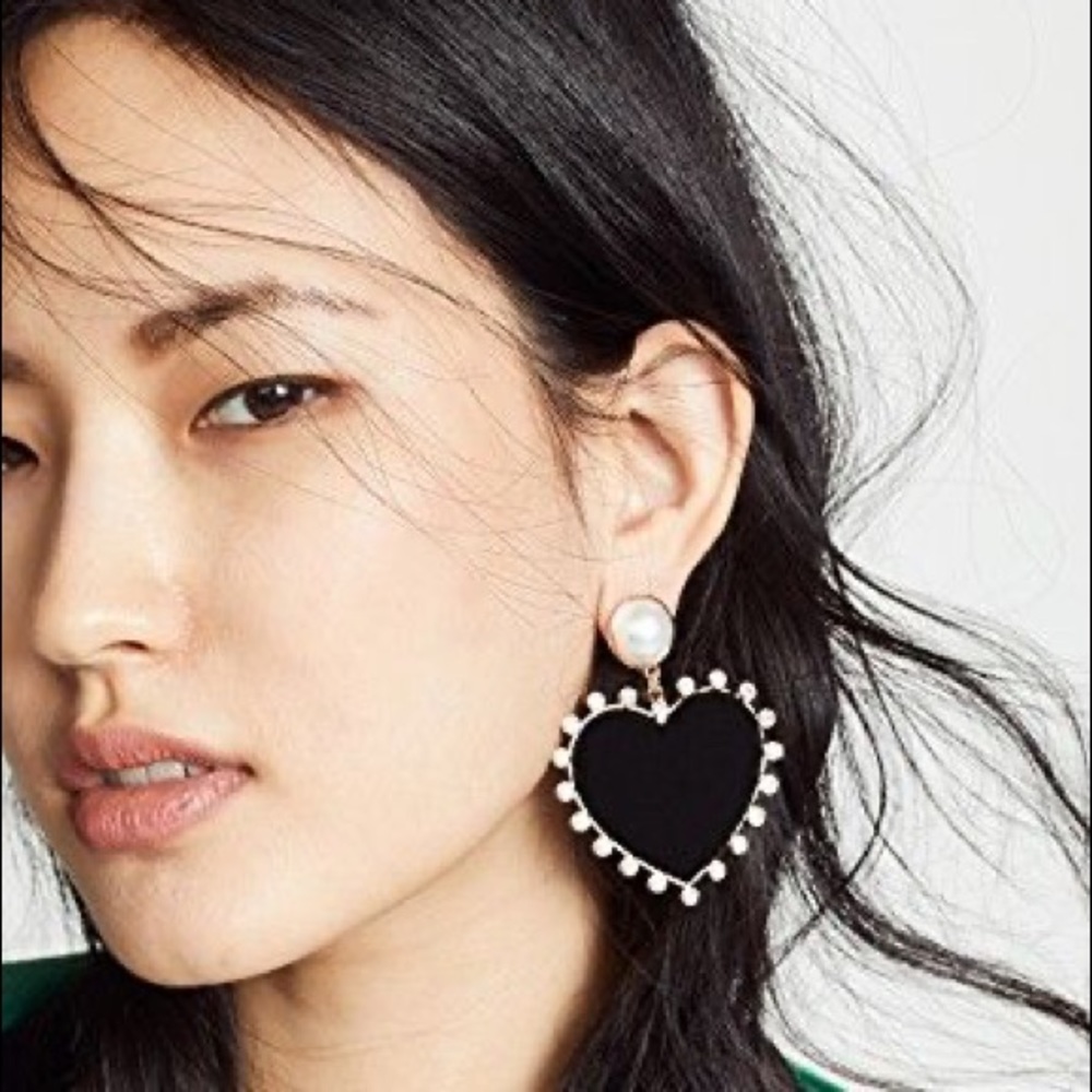 Baublebar heart pearl earrings